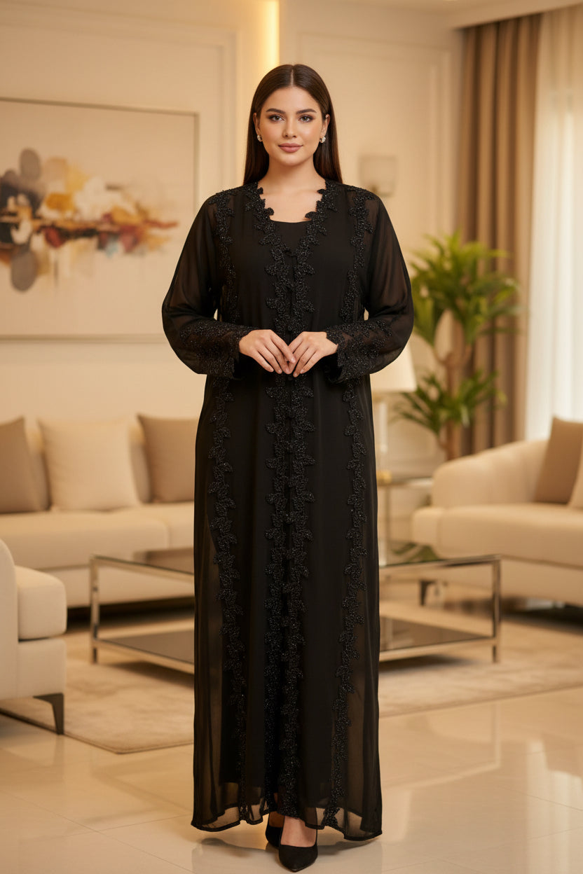 Sheer black abaya