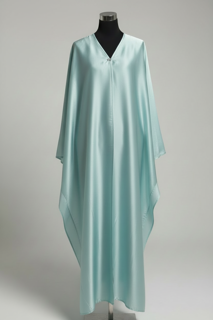 Organza abaya-Soft mint