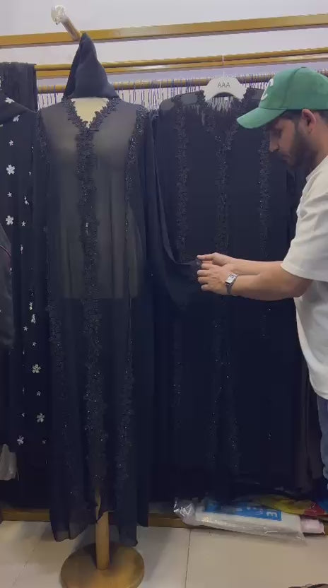 Sheer black abaya